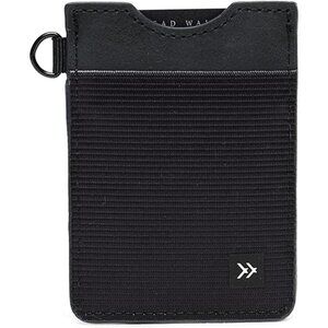 Women's Black Polyester Ultra Slim Minimalist Card Holder Wallet